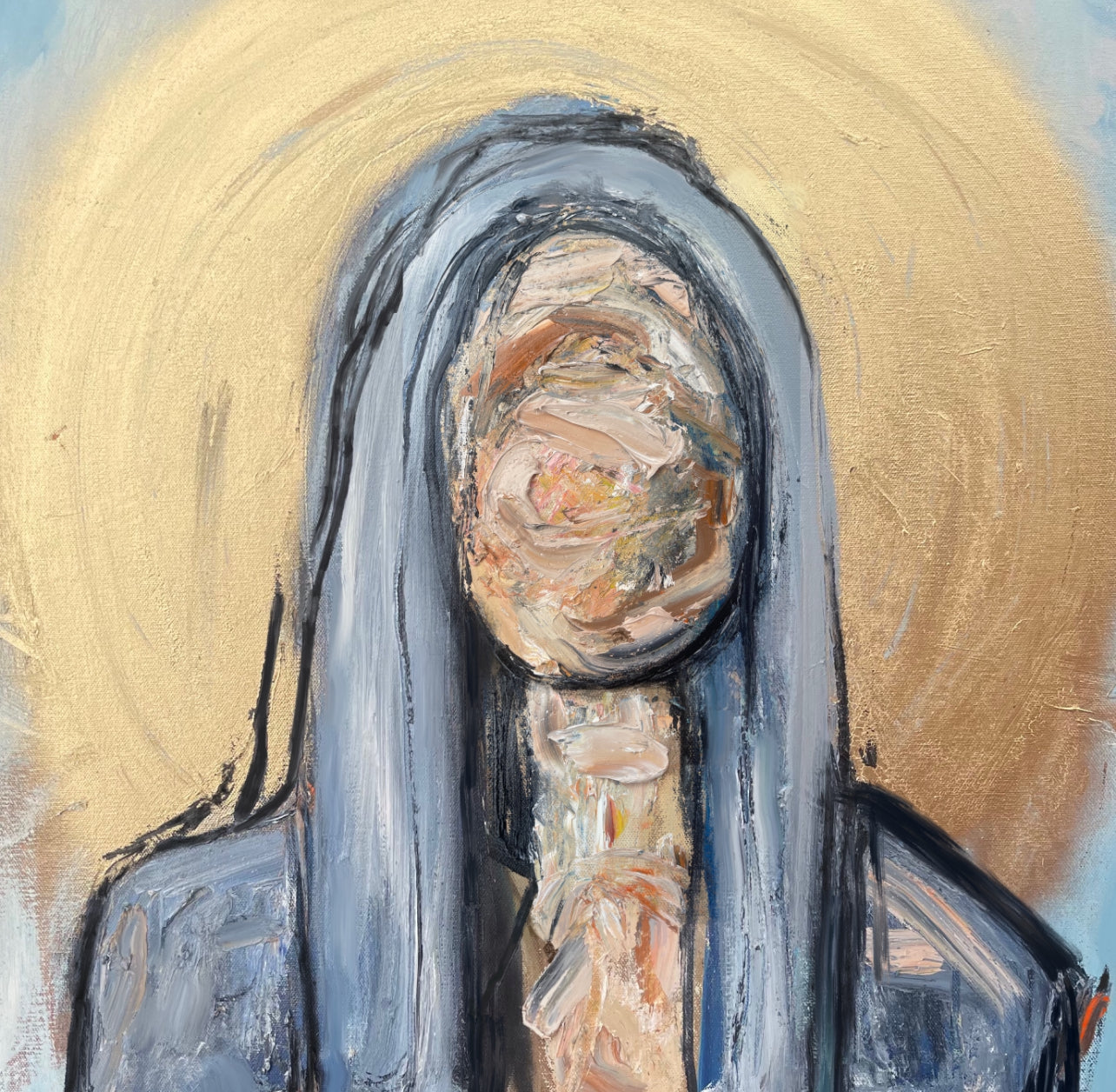 “Consolation” Print on stretched canvas, 2024, 20x20” limited edition (1/10)