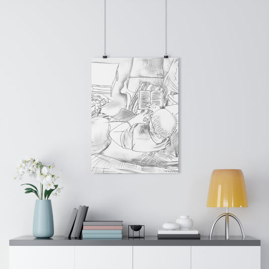 Cozy Reading Giclée Art Print - Perfect for Home Decor, Book Lovers Wall Art, Gift for Readers, Relaxation Vibe, Cozy Living Space